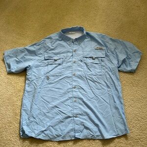 Columbia PFG men’s button down shirt sleeve vented shirt Large